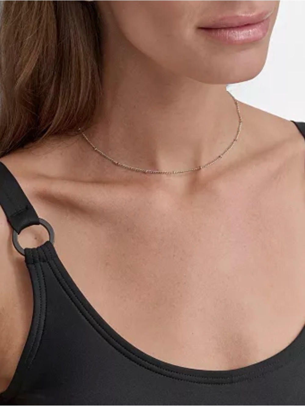 NWT- DKNY Black One-Piece Swimsuit with Ring Strap Detail. - Picture 3 of 16